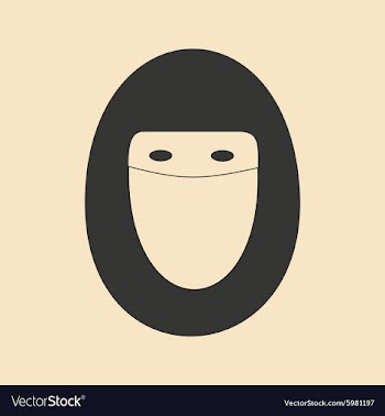 Flat in black and white mobile application hijab vector image