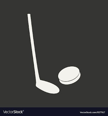 Flat in black and white mobile application hockey vector image