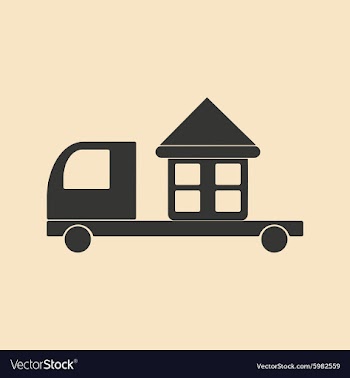 Flat in black and white mobile application home vector image
