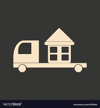 Flat in black and white mobile application home vector image