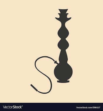 Flat in black and white mobile application hookah vector image