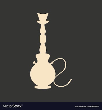 Flat in black and white mobile application hookah vector image