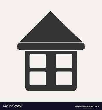 Flat in black and white mobile application house vector image