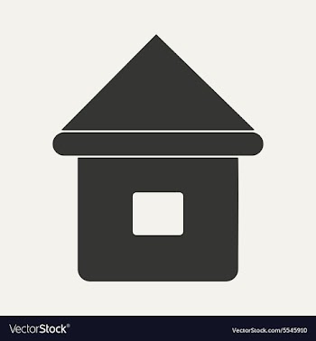Flat in black and white mobile application house vector image