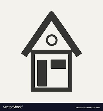 Flat in black and white mobile application house vector image