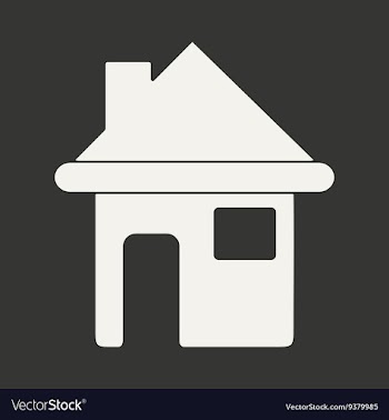 Flat in black and white mobile application house vector image