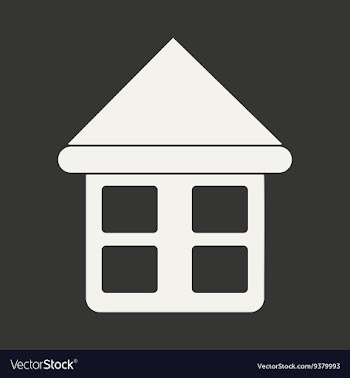 Flat in black and white mobile application house vector image