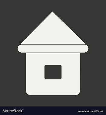 Flat in black and white mobile application house vector image
