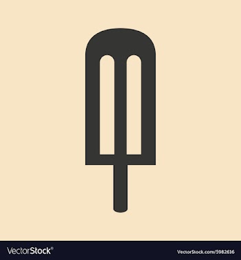 Flat in black and white mobile application ice vector image