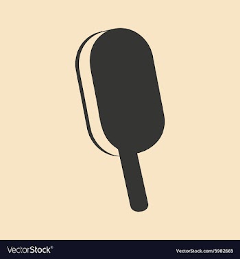 Flat in black and white mobile application ice vector image