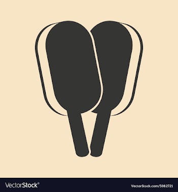 Flat in black and white mobile application ice vector image