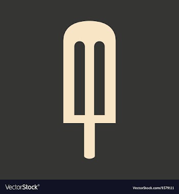 Flat in black and white mobile application ice vector image