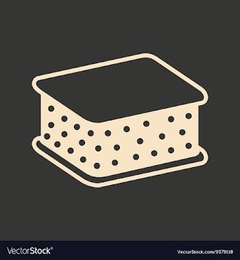 Flat in black and white mobile application ice vector image