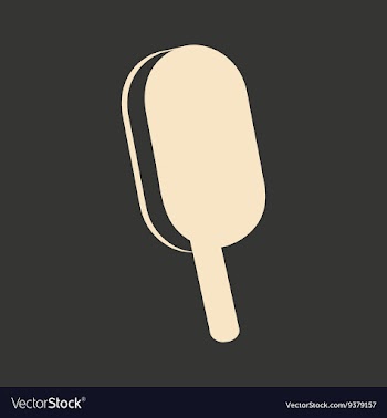 Flat in black and white mobile application ice vector image