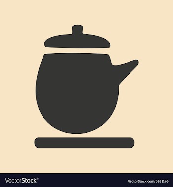 Flat in black and white mobile application kettle vector image