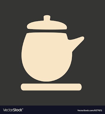 Flat in black and white mobile application kettle vector image