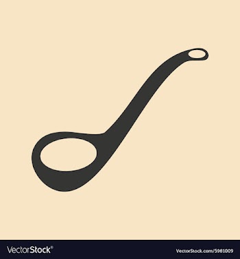 Flat in black and white mobile application ladle vector image