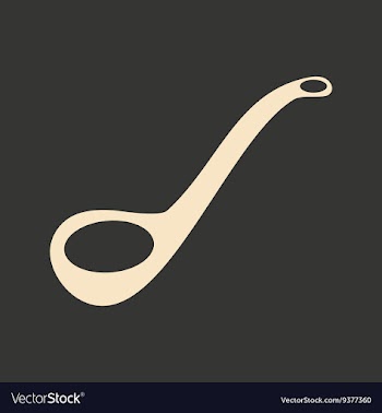 Flat in black and white mobile application ladle vector image