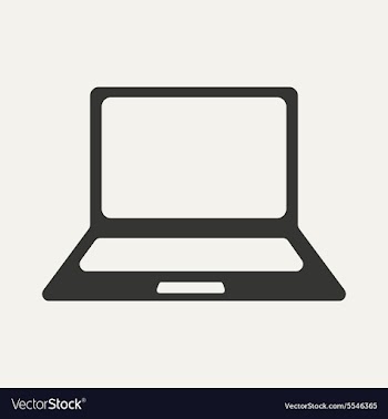 Flat in black and white mobile application laptop vector image