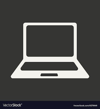 Flat in black and white mobile application laptop vector image