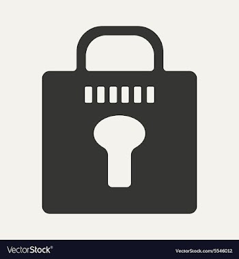 Flat in black and white mobile application lock vector image
