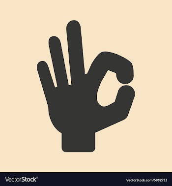 Flat in black and white mobile application logo ok vector image