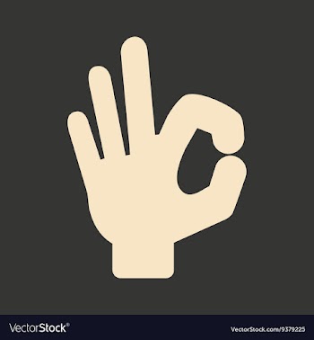 Flat in black and white mobile application logo ok vector image