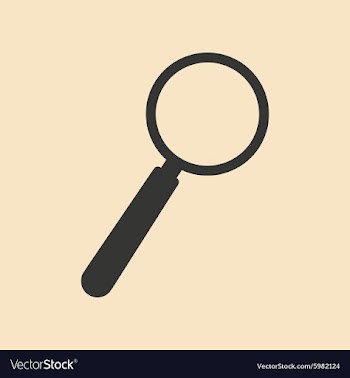 Flat in black and white mobile application loupe vector image