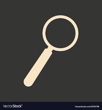 Flat in black and white mobile application loupe vector image