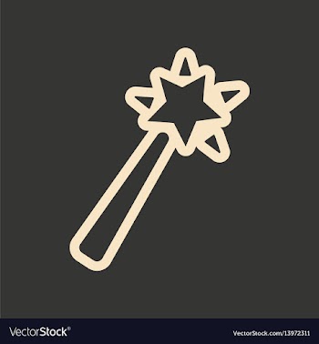 Flat in black and white mobile application magic vector image