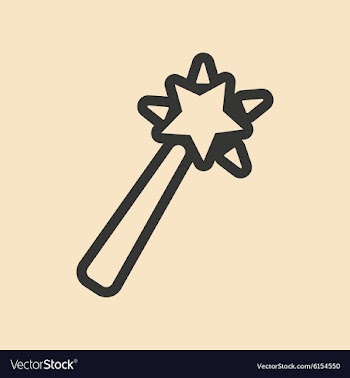 Flat in black and white mobile application magic vector image