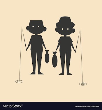 Flat in black and white mobile application men vector image