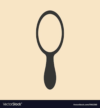 Flat in black and white mobile application mirror vector image