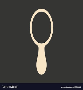 Flat in black and white mobile application mirror vector image