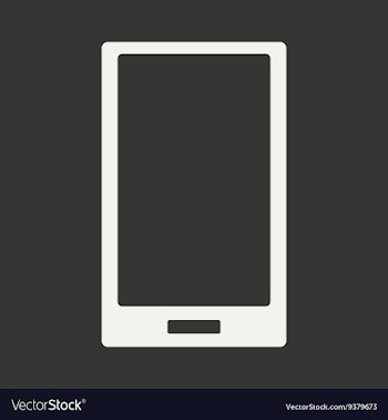 Flat in black and white mobile application mobile vector image