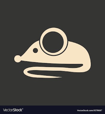Flat in black and white mobile application Mouse vector image