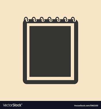 Flat in black and white mobile application notepad vector image