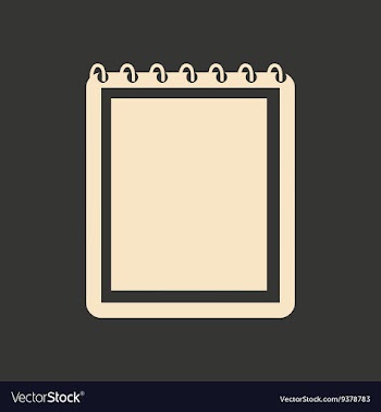 Flat in black and white mobile application notepad vector image