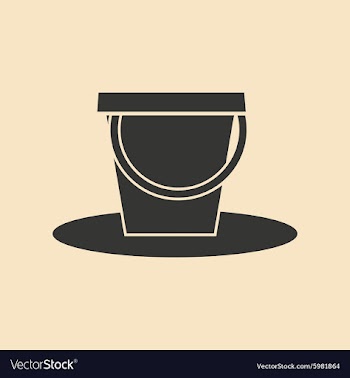 Flat in black and white mobile application pail vector image