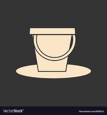 Flat in black and white mobile application pail vector image