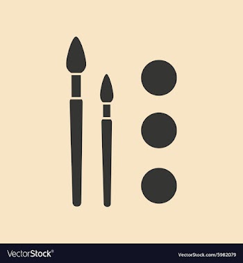 Flat in black and white mobile application paint vector image