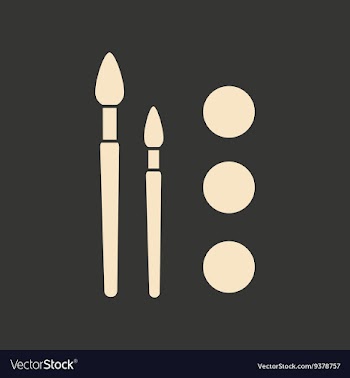 Flat in black and white mobile application paint vector image
