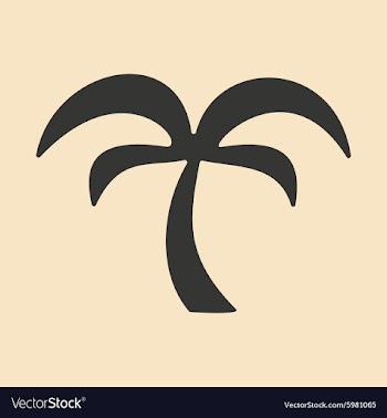Flat in black and white mobile application palm vector image