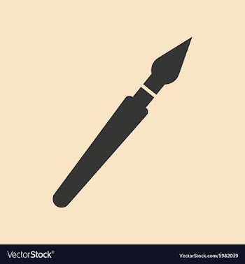 Flat in black and white mobile application pen vector image