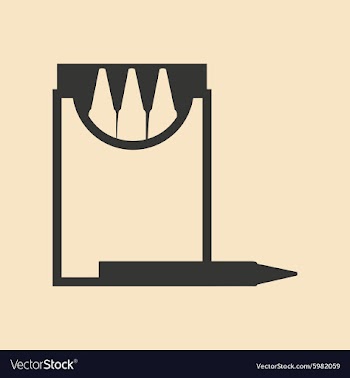 Flat in black and white mobile application pencils vector image