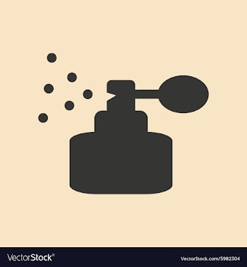 Flat in black and white mobile application perfume vector image