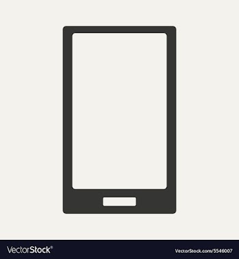 Flat in black and white mobile application phone vector image