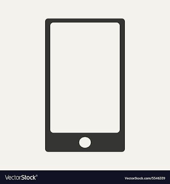 Flat in black and white mobile application phone vector image
