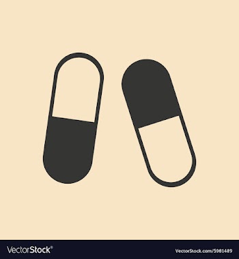 Flat in black and white mobile application pills vector image