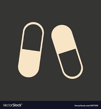 Flat in black and white mobile application pills vector image